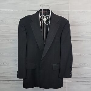 Burt Pulitzer Collection Suit Jacket - Dark Slate Grey Checkered Mens Size 42R
